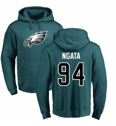 Nike Philadelphia Eagles #94 Haloti Ngata Green Name & Number Logo Pullover Hoodie