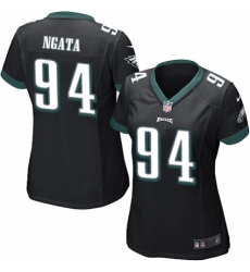 Women's Nike Philadelphia Eagles #94 Haloti Ngata Game Black Alternate NFL Jersey