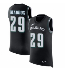 Men's Nike Philadelphia Eagles #29 Avonte Maddox Black Rush Player Name & Number Tank Top NFL Jersey