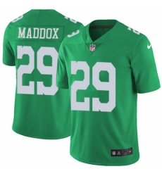 Men's Nike Philadelphia Eagles #29 Avonte Maddox Limited Green Rush Vapor Untouchable NFL Jersey