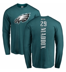 Nike Philadelphia Eagles #29 Avonte Maddox Green Backer Long Sleeve T-Shirt