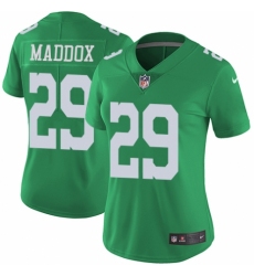 Women's Nike Philadelphia Eagles #29 Avonte Maddox Limited Green Rush Vapor Untouchable NFL Jersey