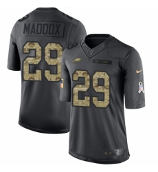 Youth Nike Philadelphia Eagles #29 Avonte Maddox Limited Black 2016 Salute to Service NFL Jersey