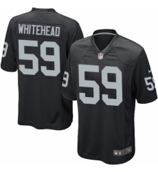 Men's Nike Oakland Raiders #59 Tahir Whitehead Game Black Team Color NFL Jersey
