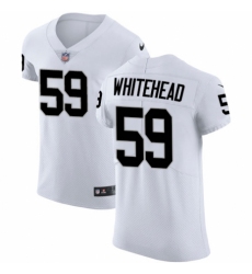 Men's Nike Oakland Raiders #59 Tahir Whitehead White Vapor Untouchable Elite Player NFL Jersey