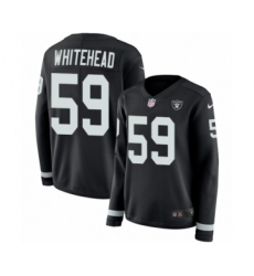 Women's Nike Oakland Raiders #59 Tahir Whitehead Limited Black Therma Long Sleeve NFL Jersey