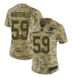 Women's Nike Oakland Raiders #59 Tahir Whitehead Limited Camo 2018 Salute to Service NFL Jersey