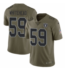 Youth Nike Oakland Raiders #59 Tahir Whitehead Limited Olive 2017 Salute to Service NFL Jersey