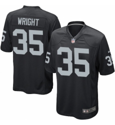 Men's Nike Oakland Raiders #35 Shareece Wright Game Black Team Color NFL Jersey