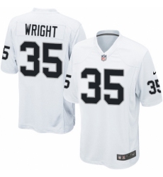 Men's Nike Oakland Raiders #35 Shareece Wright Game White NFL Jersey