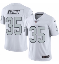 Men's Nike Oakland Raiders #35 Shareece Wright Limited White Rush Vapor Untouchable NFL Jersey