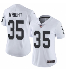 Women's Nike Oakland Raiders #35 Shareece Wright White Vapor Untouchable Limited Player NFL Jersey
