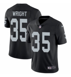 Youth Nike Oakland Raiders #35 Shareece Wright Black Team Color Vapor Untouchable Limited Player NFL Jersey