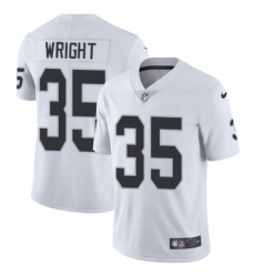 Youth Nike Oakland Raiders #35 Shareece Wright Limited White Rush Vapor Untouchable NFL Jersey