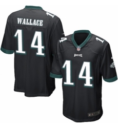 Men's Nike Philadelphia Eagles #14 Mike Wallace Game Black Alternate NFL Jersey
