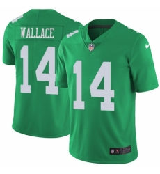 Men's Nike Philadelphia Eagles #14 Mike Wallace Limited Green Rush Vapor Untouchable NFL Jersey