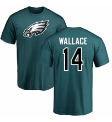 Nike Philadelphia Eagles #14 Mike Wallace Green Name & Number Logo T-Shirt