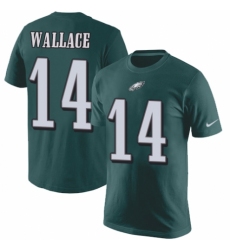 Nike Philadelphia Eagles #14 Mike Wallace Green Rush Pride Name & Number T-Shirt