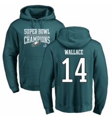 Nike Philadelphia Eagles #14 Mike Wallace Green Super Bowl LII Champions Pullover Hoodie