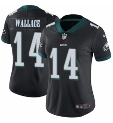 Women's Nike Philadelphia Eagles #14 Mike Wallace Black Alternate Vapor Untouchable Limited Player NFL Jersey