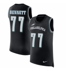 Men's Nike Philadelphia Eagles #77 Michael Bennett Black Rush Player Name & Number Tank Top NFL Jersey