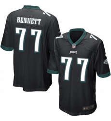 Men's Nike Philadelphia Eagles #77 Michael Bennett Game Black Alternate NFL Jersey