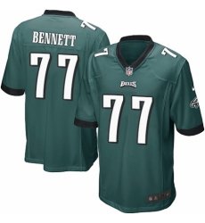 Men's Nike Philadelphia Eagles #77 Michael Bennett Game Midnight Green Team Color NFL Jersey
