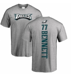 Nike Philadelphia Eagles #77 Michael Bennett Ash Backer T-Shirt