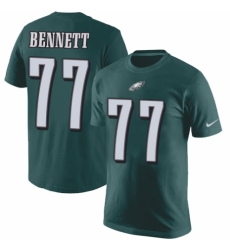 Nike Philadelphia Eagles #77 Michael Bennett Green Rush Pride Name & Number T-Shirt