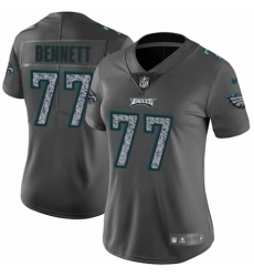 Women's Nike Philadelphia Eagles #77 Michael Bennett Gray Static Vapor Untouchable Limited NFL Jersey