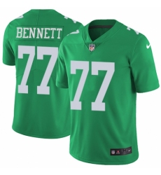 Youth Nike Philadelphia Eagles #77 Michael Bennett Limited Green Rush Vapor Untouchable NFL Jersey