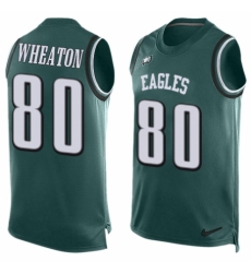 Men's Nike Philadelphia Eagles #80 Markus Wheaton Limited Midnight Green Player Name & Number Tank Top NFL Jersey