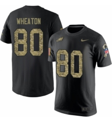 Nike Philadelphia Eagles #80 Markus Wheaton Black Camo Salute to Service T-Shirt