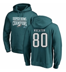 Nike Philadelphia Eagles #80 Markus Wheaton Green Super Bowl LII Champions Pullover Hoodie