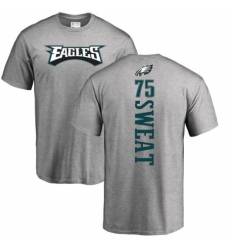 Nike Philadelphia Eagles #75 Josh Sweat Ash Backer T-Shirt