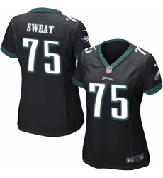 Women's Nike Philadelphia Eagles #75 Josh Sweat Game Black Alternate NFL Jersey