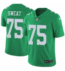 Youth Nike Philadelphia Eagles #75 Josh Sweat Limited Green Rush Vapor Untouchable NFL Jersey
