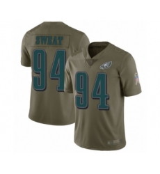 Youth Philadelphia Eagles #94 Josh Sweat Limited Olive 2017 Salute to Service Football Jersey
