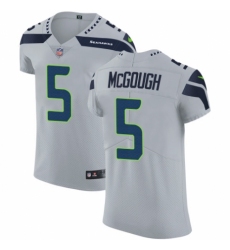 Men's Nike Seattle Seahawks #5 Alex McGough Grey Alternate Vapor Untouchable Elite Player NFL Jersey