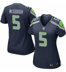 Women's Nike Seattle Seahawks #5 Alex McGough Game Navy Blue Team Color NFL Jersey