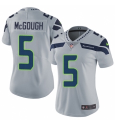 Women's Nike Seattle Seahawks #5 Alex McGough Grey Alternate Vapor Untouchable Limited Player NFL Jersey