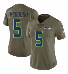 Women's Nike Seattle Seahawks #5 Alex McGough Limited Olive 2017 Salute to Service NFL Jersey