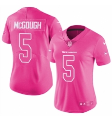 Women's Nike Seattle Seahawks #5 Alex McGough Limited Pink Rush Fashion NFL Jersey