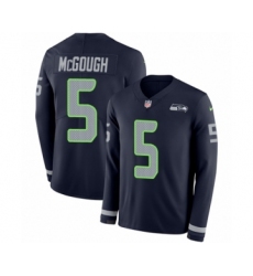 Youth Nike Seattle Seahawks #5 Alex McGough Limited Navy Blue Therma Long Sleeve NFL Jersey
