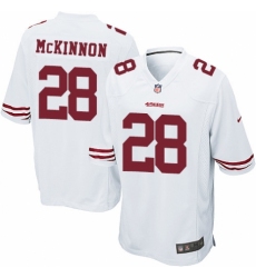 Men's Nike San Francisco 49ers #28 Jerick McKinnon Game White NFL Jersey