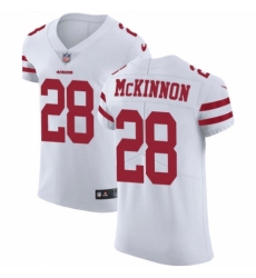 Men's Nike San Francisco 49ers #28 Jerick McKinnon White Vapor Untouchable Elite Player NFL Jersey