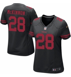 Women's Nike San Francisco 49ers #28 Jerick McKinnon Game Black NFL Jersey