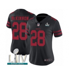 Women's San Francisco 49ers #28 Jerick McKinnon Black Vapor Untouchable Limited Player Super Bowl LIV Bound Football Jersey