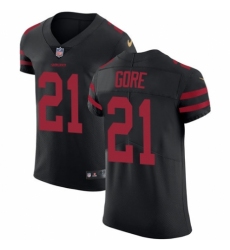 Men's Nike San Francisco 49ers #21 Frank Gore Black Alternate Vapor Untouchable Elite Player NFL Jersey