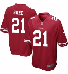 Men's Nike San Francisco 49ers #21 Frank Gore Game Red Team Color NFL Jersey